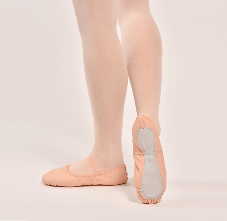 Demi-pointe Cuir Semelle Entière Saumon Dansez-vous Danse Classique